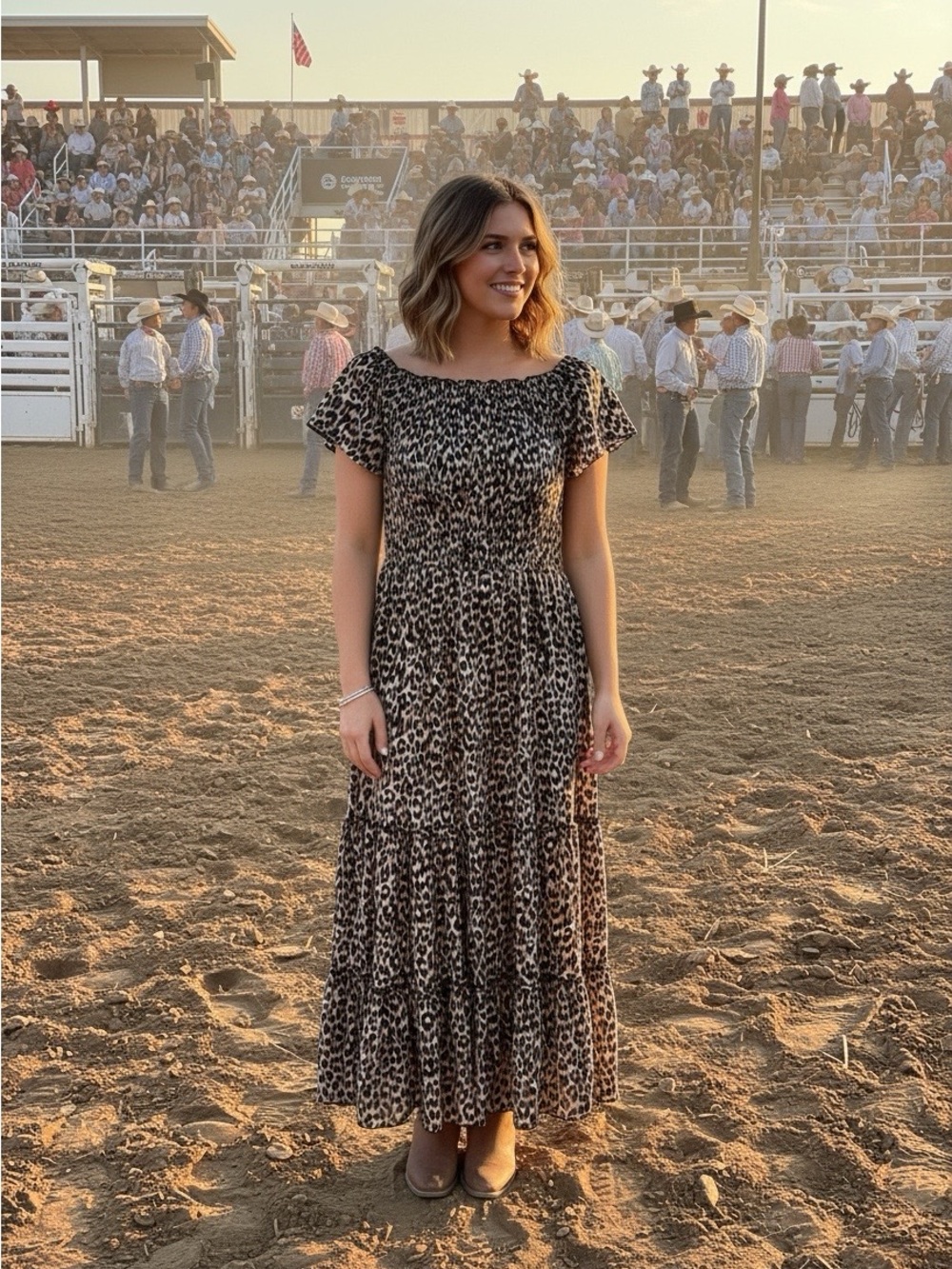 Style & Co. Leopard-Print Maxi Dress in Brown and Black